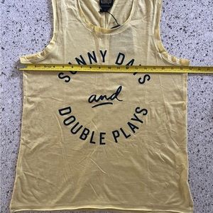 Baseballism SUNNY DAYS and DOUBLE PLAYS women’s Aya Tank, L